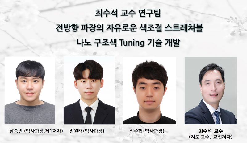Professor Soo-Seok Choi’s Team Develops Bidirectional Wavelength Tuning of Stretchable Structural Color; Published in Light: Science & Applications