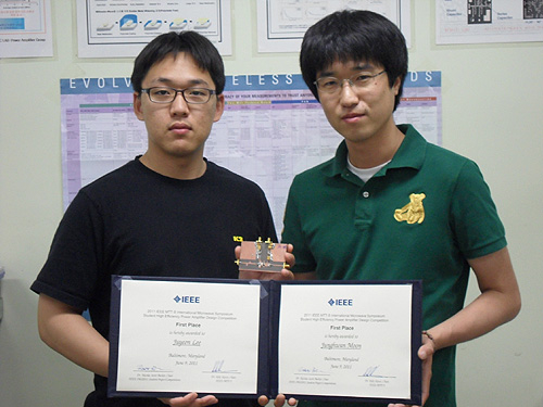 Jeonghwan Moon and Jooyeon Lee’s Team Wins Both First and Second Places at IMS 2011