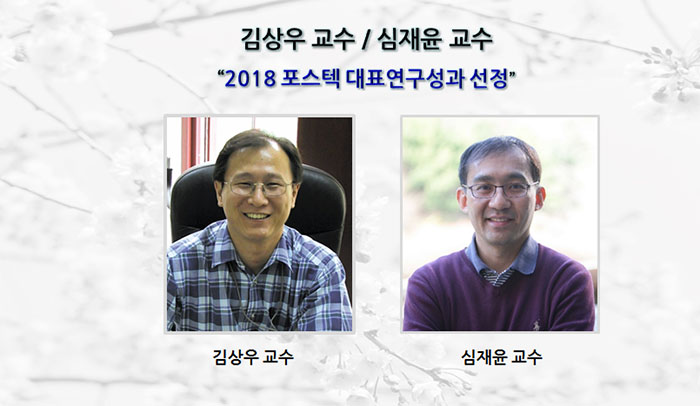 Professors Sang-woo Kim and Jae-yoon Sim Selected for POSTECH's 2018 Research Highlights